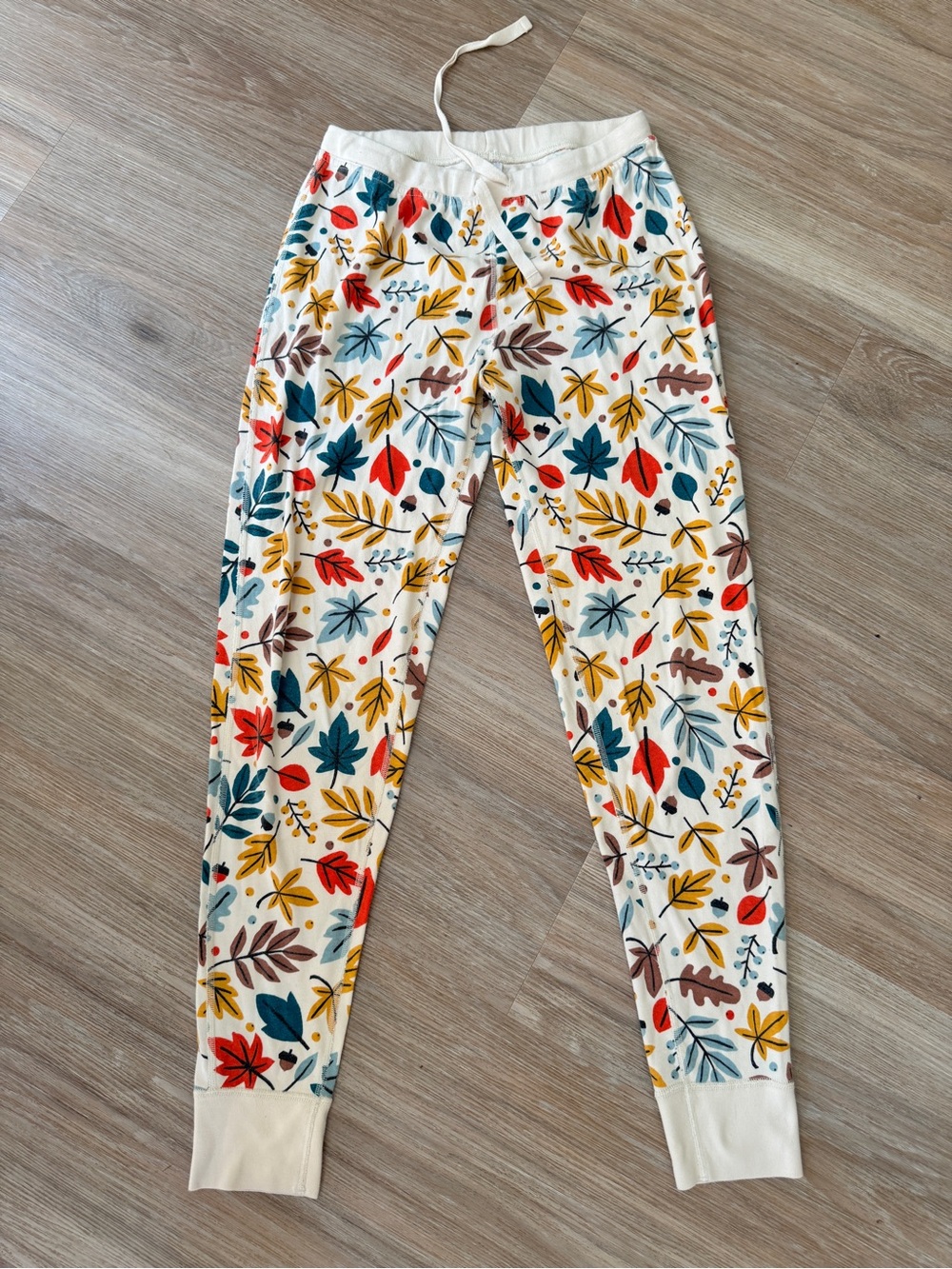 Hanna Andersson Women’s M Organic Cotton Fall Leaf Pajama Pants Long Johns